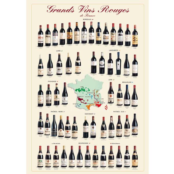 Poster \"Grands Vins Rouges de France\"