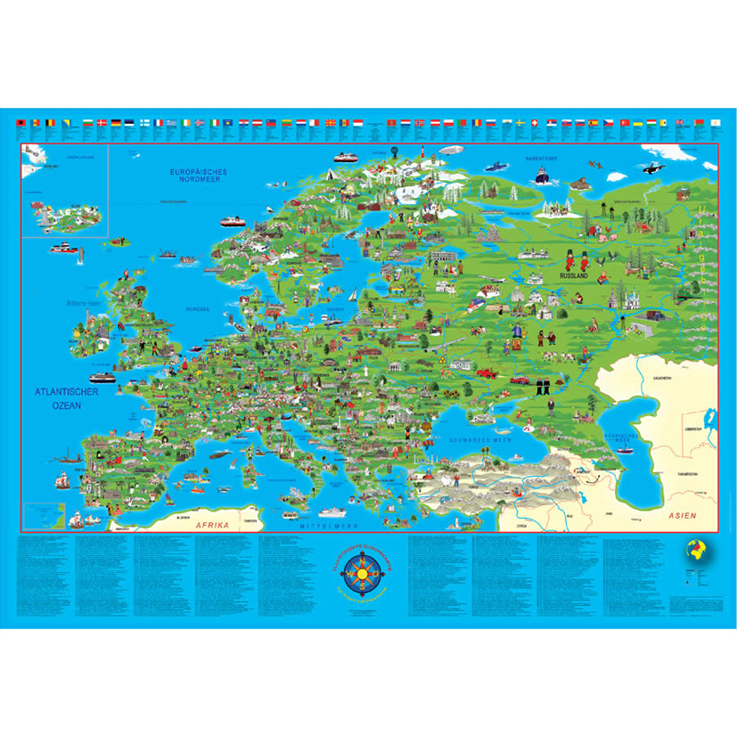 Illustrierte Europakarte