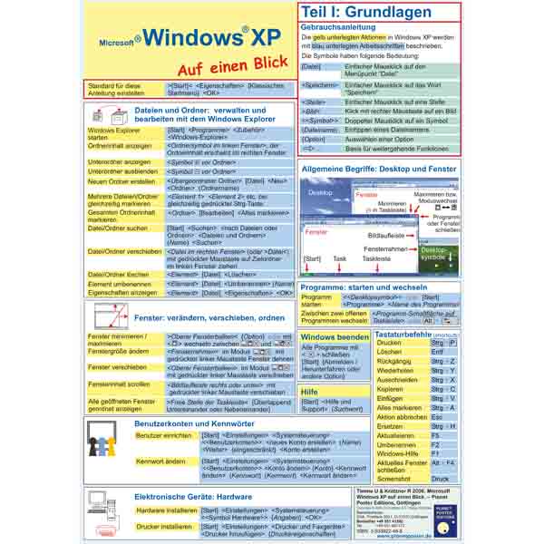 Microsoft Windows-XP auf einen Blick